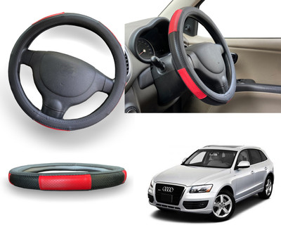PEEPS STORE Steering Cover For Audi Q5(Red, Leatherite)