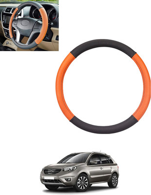 monolive Steering Cover For Renault Koleos(Tan, Black, Leatherite)