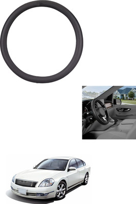 MATIES Steering Cover For Nissan Teana(Black, Leather)