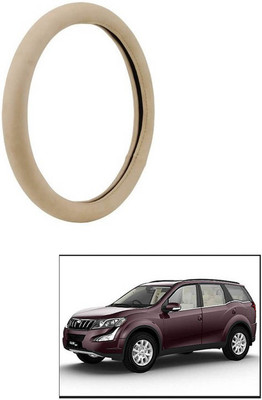 RKPSP Hand Stiched Steering Cover For Universal For Car XUV 500(Beige, Leatherite)