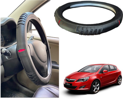 PEEPS STORE Steering Cover For Opel Astra(Black, Red, Leatherite)