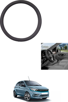 MATIES Steering Cover For Tata Universal For Car(Black, Leather)