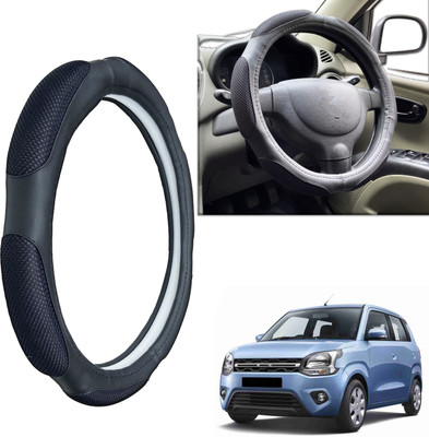 PEEPS STORE Steering Cover For Maruti WagonR(Black, Leatherite)