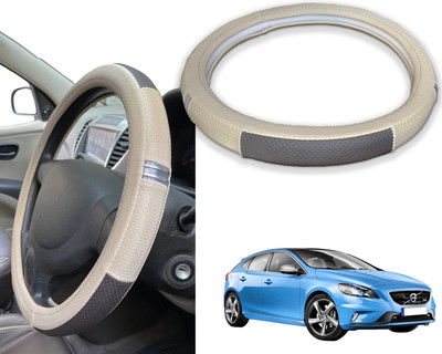 PEEPS STORE Steering Cover For Volvo V40(Red, Black, Leatherite)