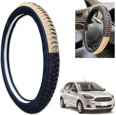 PEEPS STORE Steering Cover For Ford Figo(Black, Leatherite)