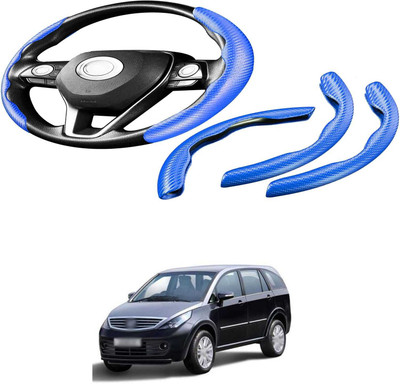 Pecunia Steering Cover For Renault Pulse(Carbon Fiber Blue, Polyurethane)