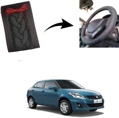 Autoinnovation Hand Stiched Steering Cover For Maruti Ritz(Black, Leather)