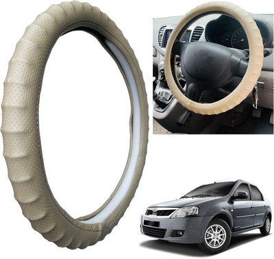 PEEPS STORE Steering Cover For Mahindra Verito(Beige, Leatherite)