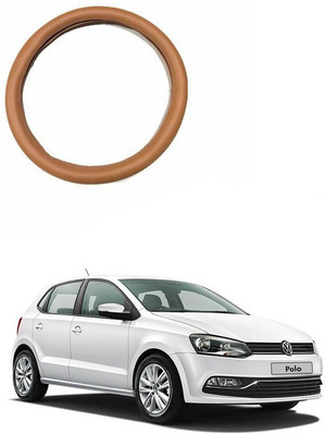RKPSP Hand Stiched Steering Cover For Universal For Car Polo(Tan, Leatherite)