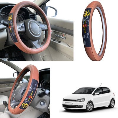 PEEPS STORE Steering Cover For Volkswagen Polo Exquisite(Black, Leatherite)