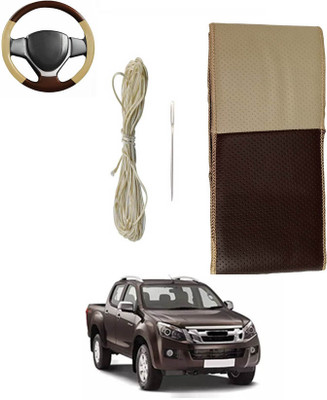 MSNP Hand Stiched Steering Cover For Renault Duster(Beige, Brown, Leatherite)
