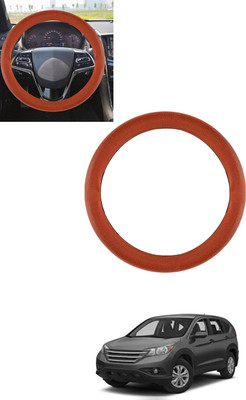 ABJD Steering Cover For Honda Universal For Car(Tan, Leatherite)