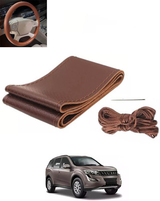 RKPSP Hand Stiched Steering Cover For Mahindra XUV 500(Brown, Leatherite)