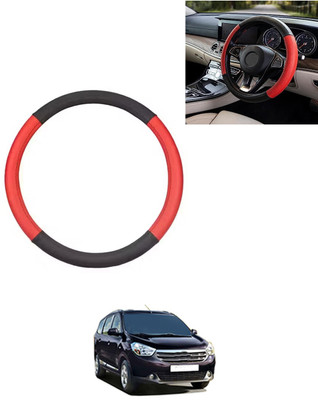 AYW Steering Cover For Renault Lodgy(Red/Black, Leatherite)