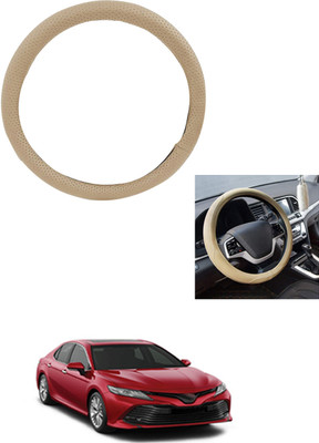 MATIES Steering Cover For Toyota Camry(Beige, Leather)
