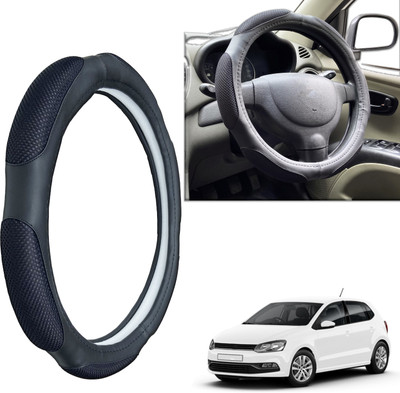 PEEPS STORE Steering Cover For Volkswagen Polo Exquisite(Black, Leatherite)
