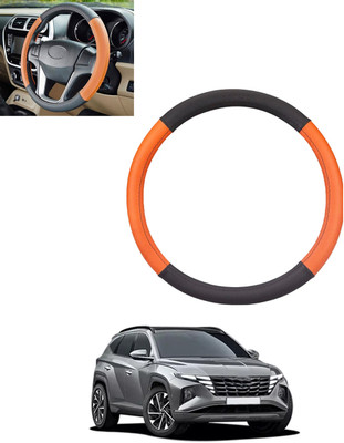 monolive Steering Cover For Hyundai Tucson(Tan, Black, Leatherite)