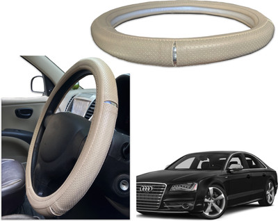 PEEPS STORE Steering Cover For Audi S8(Black, Red, Leatherite)