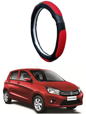 AUTO PEARL Steering Cover For Maruti Celerio(Black Red, Leatherite)