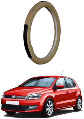 AUTO PEARL Steering Cover For Volkswagen Polo(Beige, Leatherite)