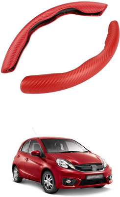 PRTEK Hand Stiched Steering Cover For Honda Brio(MultiColor, Tarpaulin, Plastic)