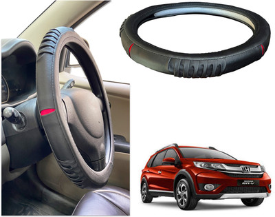 PEEPS STORE Steering Cover For Honda NA(Black, Red, Leatherite)