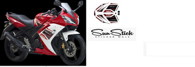 SunStick Sticker & Decal for Bike(Red)