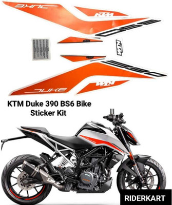 RIDERKART Sticker & Decal for Bike(Multicolor, Orange)