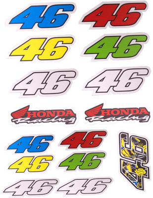 Dateen Sticker & Decal for Car & Bike(Multicolor)