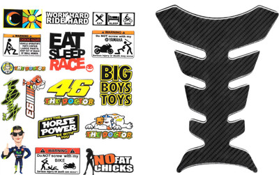 acube mart Sticker & Decal for Bike(Black)