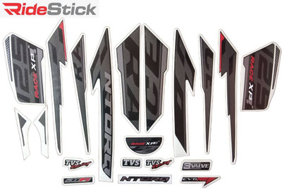 RideStick Sticker & Decal for Bike(Multicolor)