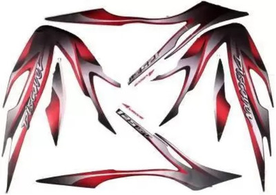 SHREE Sticker & Decal for Bike(Red, Grey)