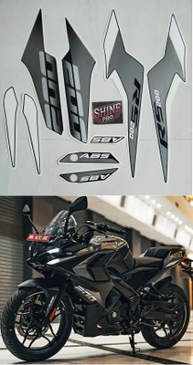 SHINEPRO Sticker & Decal for Bike(Grey, Multicolor)