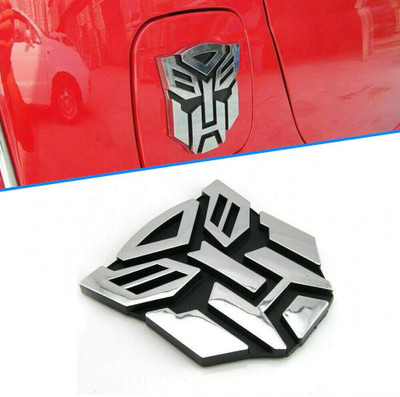 Znee Smart Emblem for Car & Bike(Silver, Black)