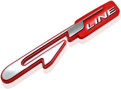VRT Sticker & Decal for Car & Bike(Silver, Red)