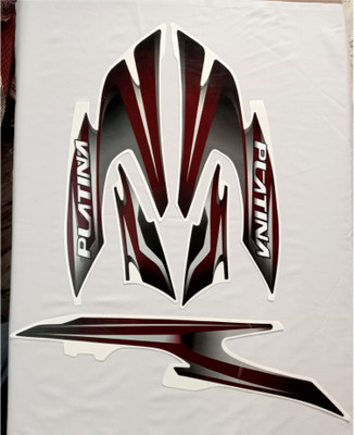RKT Sticker & Decal for Bike(Maroon, Multicolor)