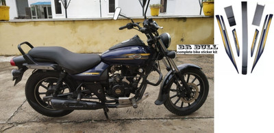 BR BULL Sticker & Decal for Bike(Blue, Yellow, Black)
