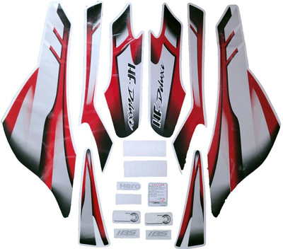 Dateen Sticker & Decal for Bike(Red, Grey)