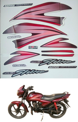SHINEPRO Sticker & Decal for Bike(Red)
