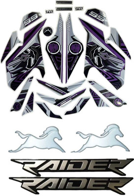 RIDERKART Sticker & Decal for Bike(Multicolor, Purple)