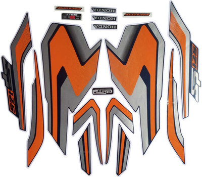 RIDERKART Sticker & Decal for Bike(Orange)