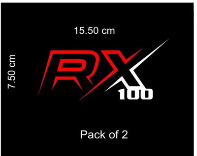 RUDRANSH Sticker & Decal for Car & Bike(Red, White)
