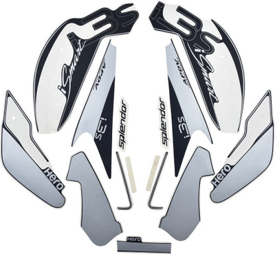 GANNET Sticker & Decal for Bike(Black, Multicolor)