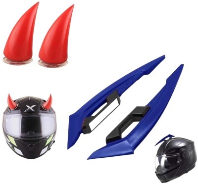 acube mart Helmet Mohawk for Bike(Blue, Red)