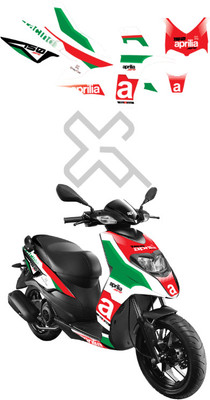 Grayfixx Sticker & Decal for Scooter(Red, White)