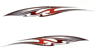 AutoDecals Sticker & Decal for Car(Red, Multicolor)