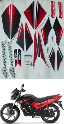 SHINEPRO Sticker & Decal for Bike(Red, Multicolor)