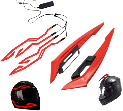 acube mart Helmet Mohawk for Bike(Red, Red)