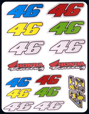 Dateen Sticker & Decal for Car & Bike(Multicolor)