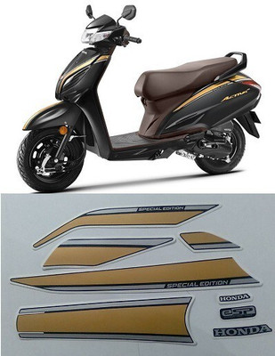 SunStick Sticker & Decal for Bike(Gold, Silver)
